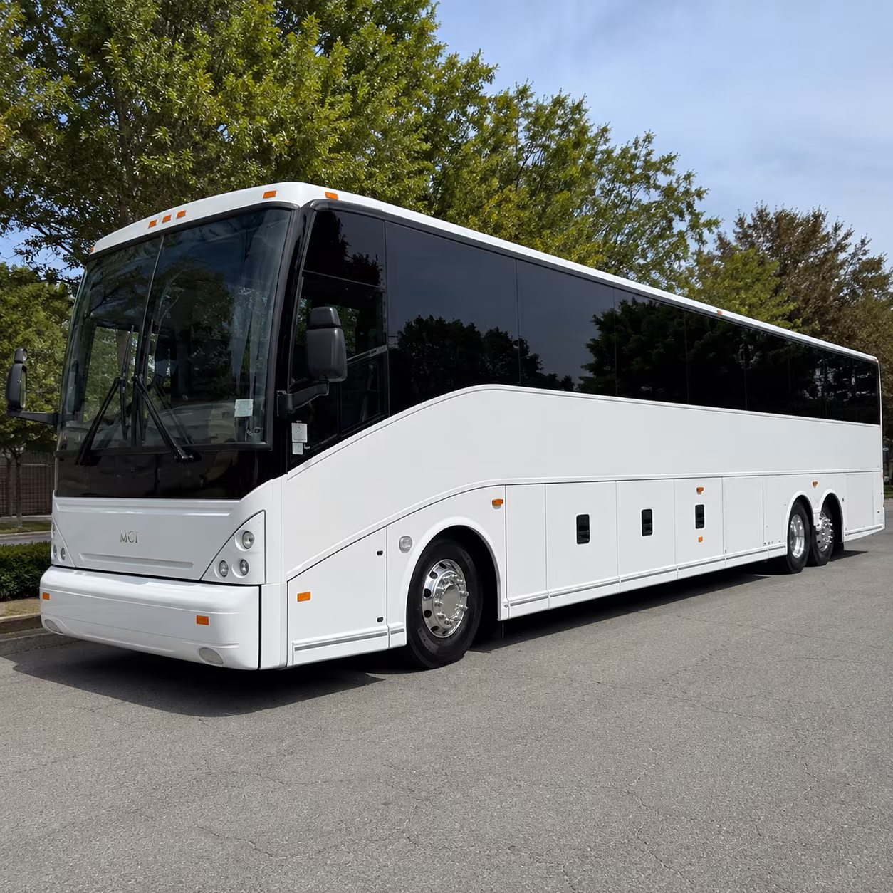 davis charter bus rental exterior